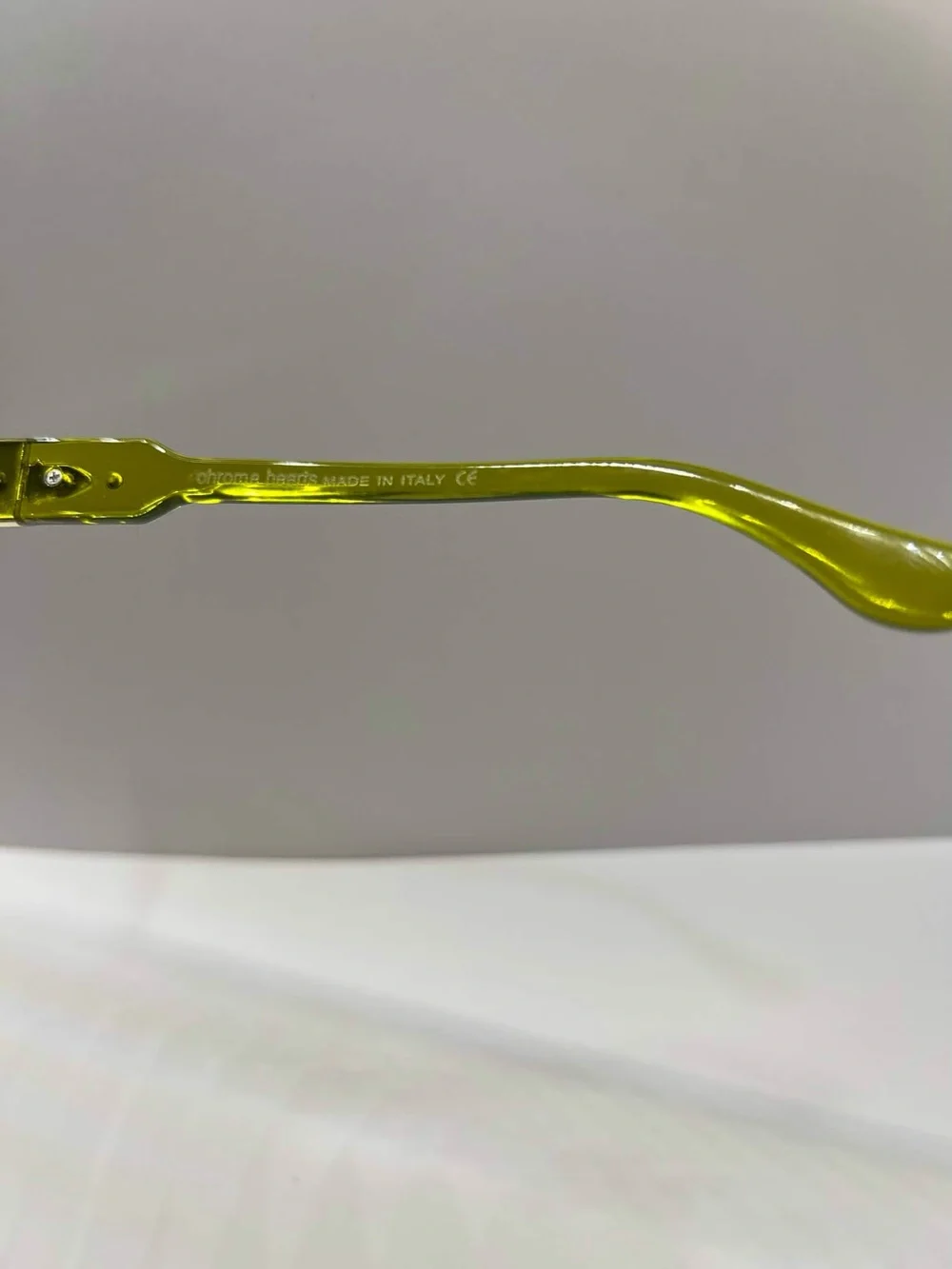 Chrome Hearts Transparent Olive Green Sunglasses Brown Lense Excellent Condition